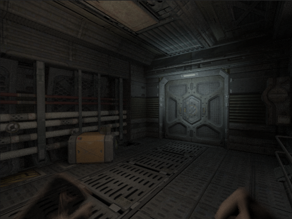 r_cuMode 0 — Full PBR path tracing (converged, ~32 frames accumulated)